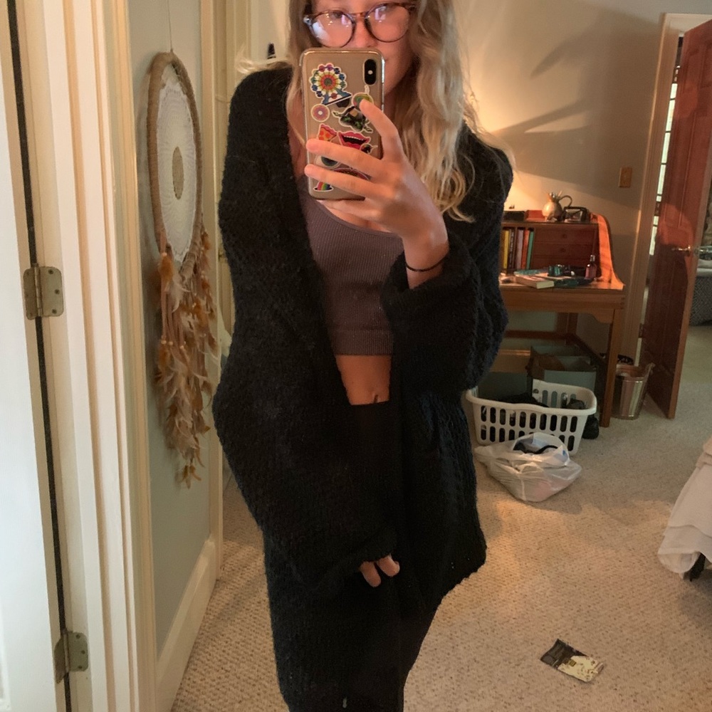 Black long sweater